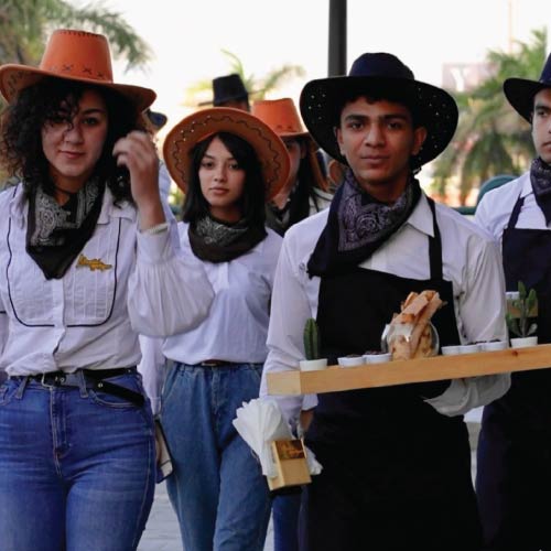 Cowboy-styled LOriental service team at Dell Technologies employee celebration Cowboy-styled LOriental service team at Dell Technologies employee celebration