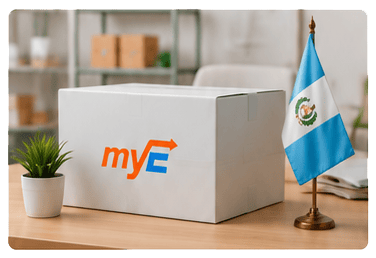 caja carton con logo MyEnvio