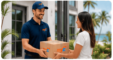 caja carton con logo MyEnvio caja carton con logo MyEnvio