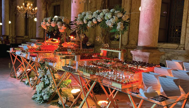 Finger food buffet at Mohamed Ali Mosque in Citadel on March 2022 Finger food buffet at Mohamed Ali Mosque in Citadel on March 2022