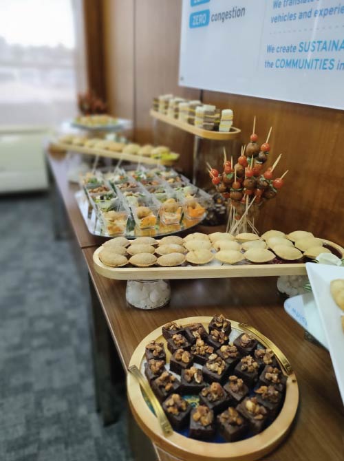 Light finger food buffet on display at GM executive visit on 29 November 2021 Light finger food buffet on display at GM executive visit on 29 November 2021