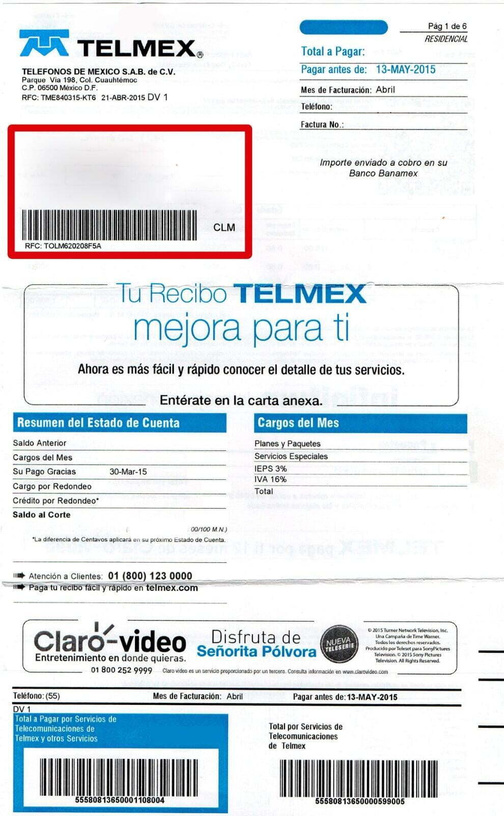 Comprobante de domicilio