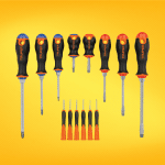 5. **Desarmadores de caja y de punta fija**: Herramientas especializadas para ajustes en espacios reducidos, ideales para aplicaciones eléctricas y mecánicas.  