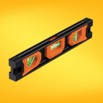 Herramienta de medición utilizada para garantizar la alineación y nivelación exacta de superficies, ideal para trabajos de construcción y carpintería.