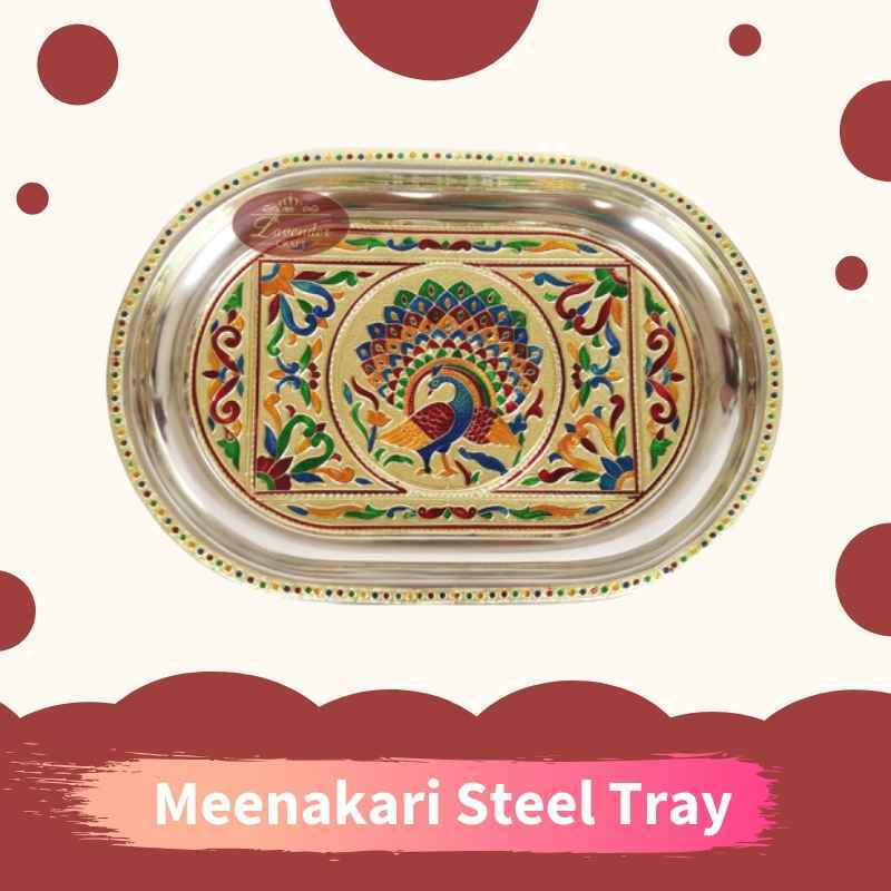 Meenakari Steel Tray Meenakari Steel Tray
