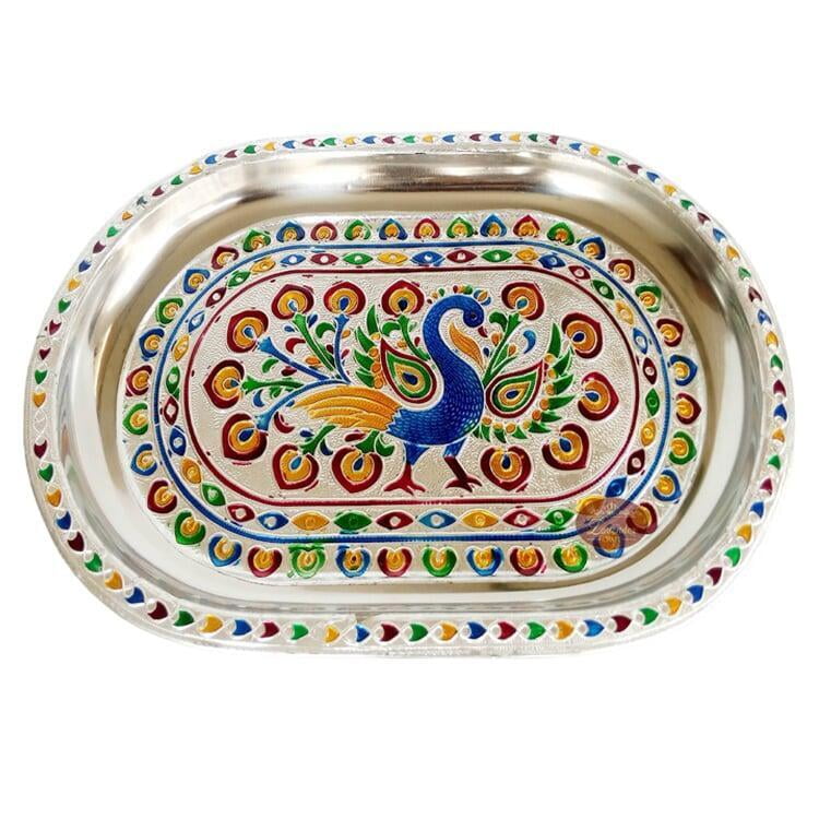 Meenakari Steel Tray