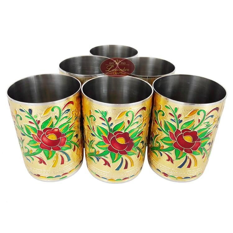 Meenakari Steel Glass