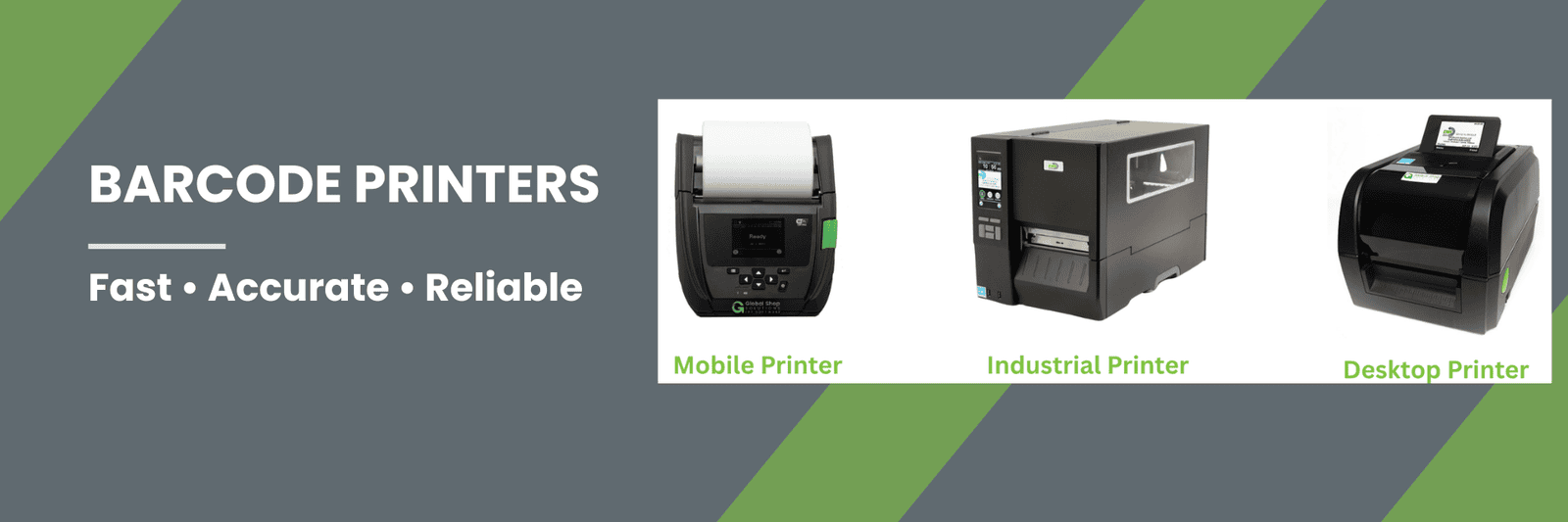Manufacturing barcode printers including industrial, desktop, and mobile models used in warehouse operations Manufacturing barcode printers including industrial, desktop, and mobile models used in warehouse operations