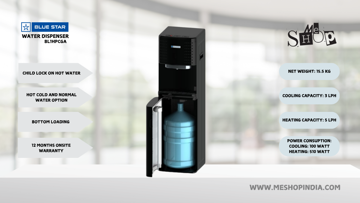 Infographic Image of Blue Star BL1HPCGA Bottom Load Water Dispenser
