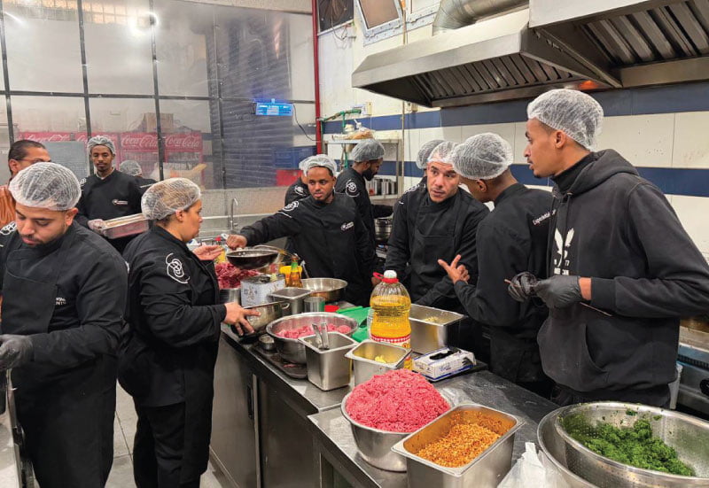 LOriental kitchen getting ready to load event