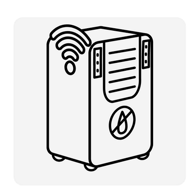 white westing house dehumidifier for hospitals, labs, home and office.