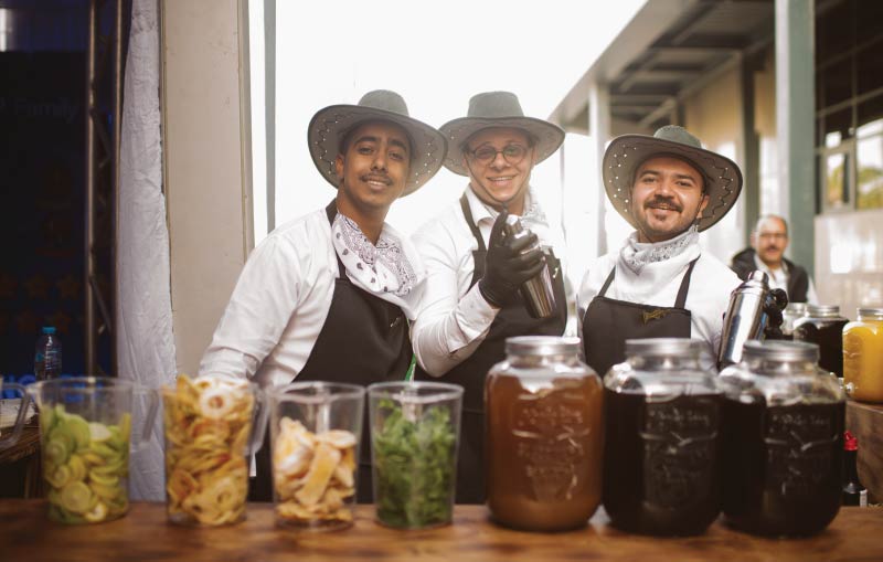 Themed LOriental baristas and mixologists serving drinks at Dell Technologies OneJourney in 2023 Themed LOriental baristas and mixologists serving drinks at Dell Technologies OneJourney in 2023