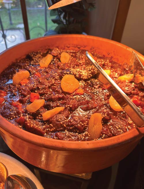 Moroccan beef tajine at New Zealand lunch event Moroccan beef tajine at New Zealand lunch event