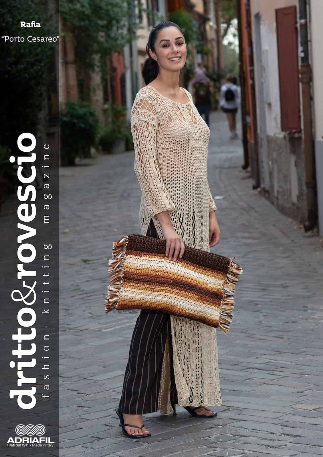 Borsa donna in rafia fatta a mano con filato Adriafil e uncinetto Borsa donna in rafia fatta a mano con filato Adriafil e uncinetto