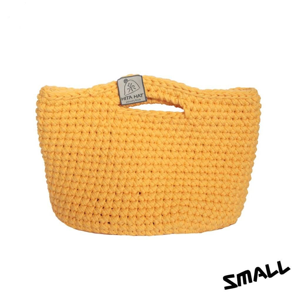 Borsa mis. Small fatta a mano con filato Navy