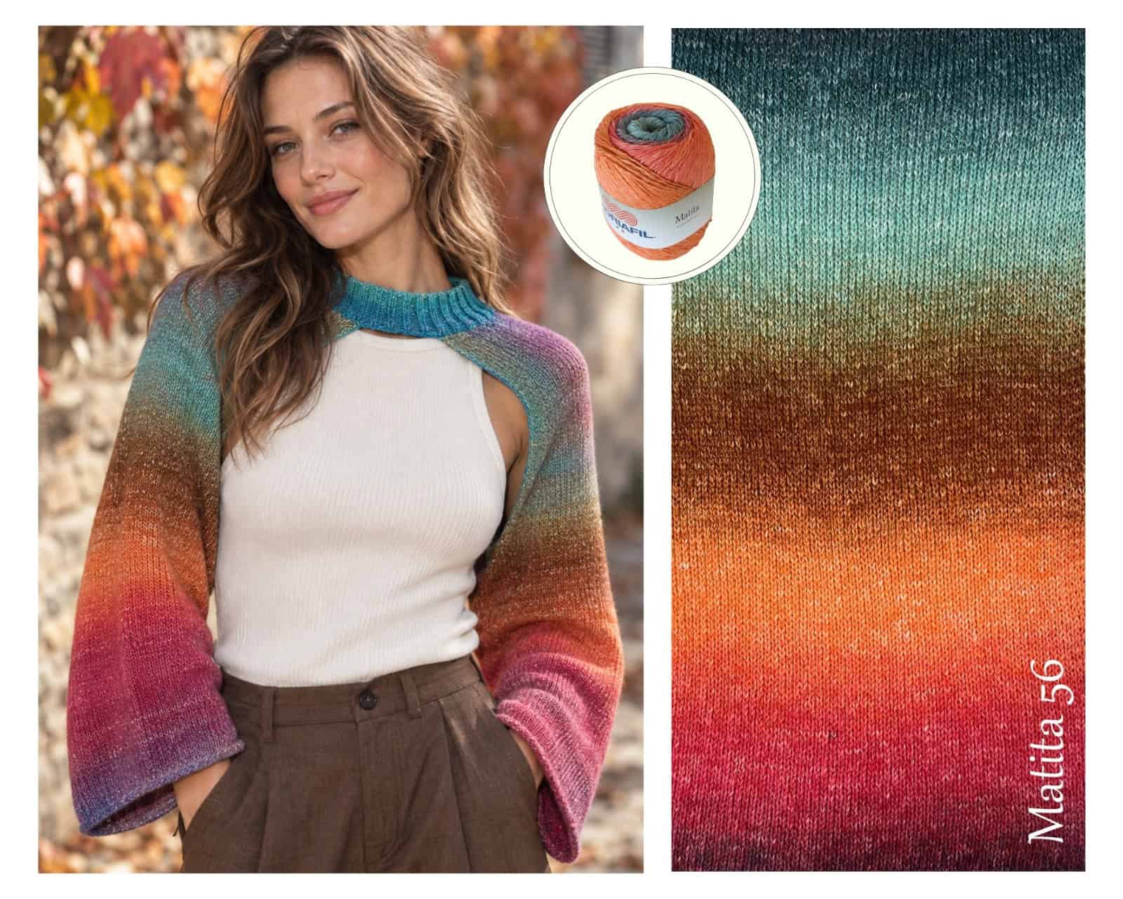 Maglia donna molto particolare con manica ampia e girocollo, non presenta il davanti. Da usare come coprimaniche