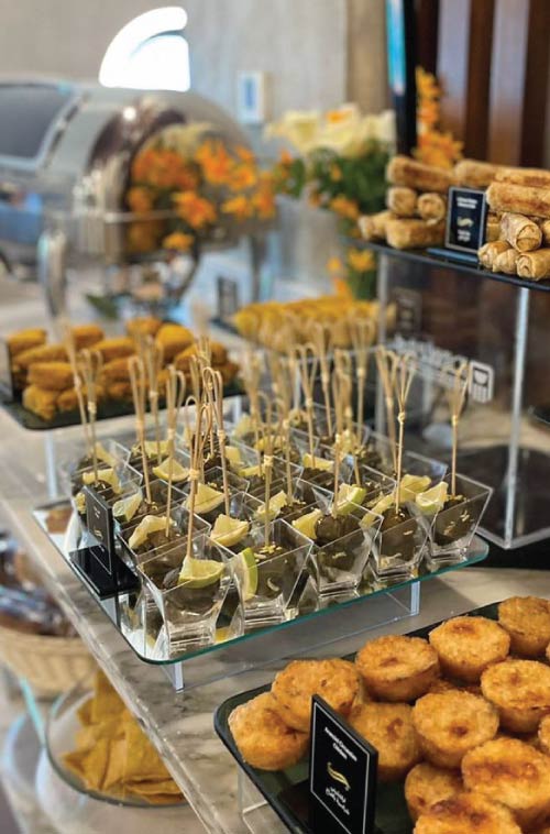finger food snacks at NBE Platinum lounge 
