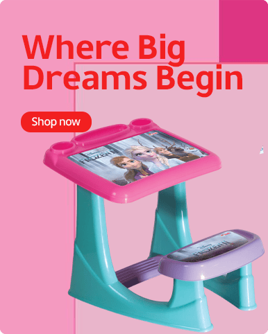 study-desk-Barbie-theme