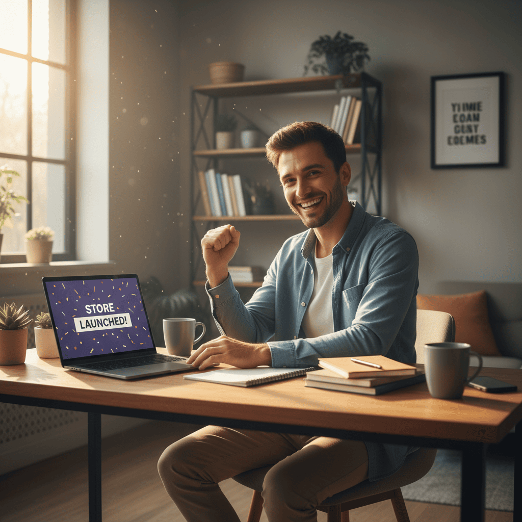 New business owners launching their first Shopify store New business owners launching their first Shopify store