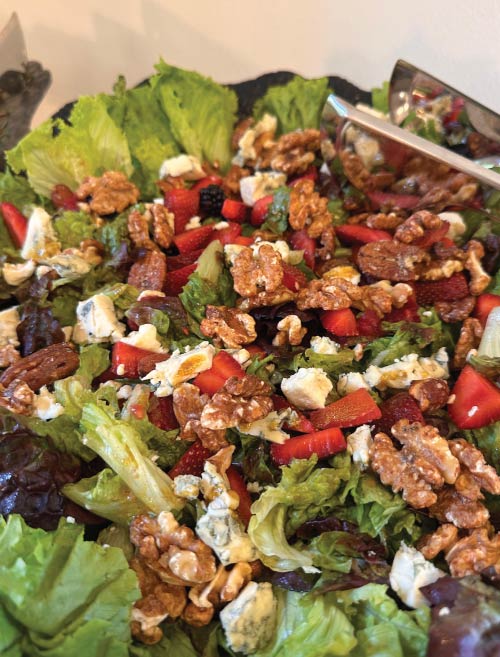 Summer berry salad at New Zealand lunch event