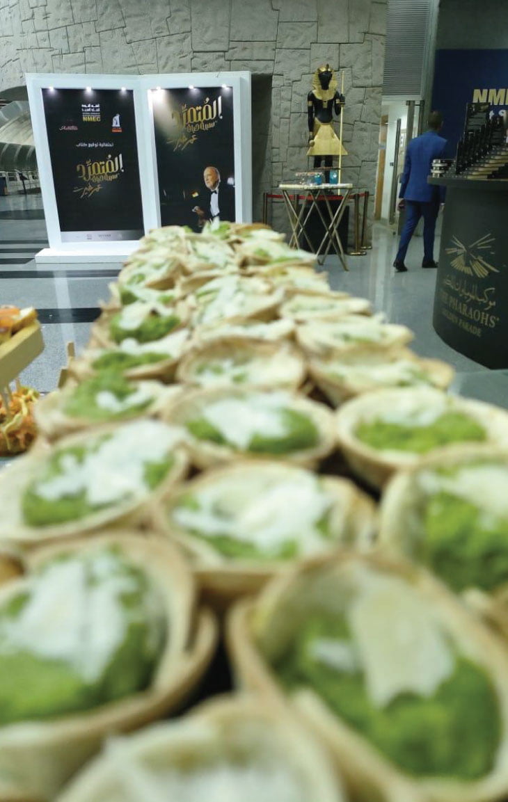 Pea and mint croustade at Omar Khairat  autobiography book signing at NMEC, an event by Nahdet Misr Publishing