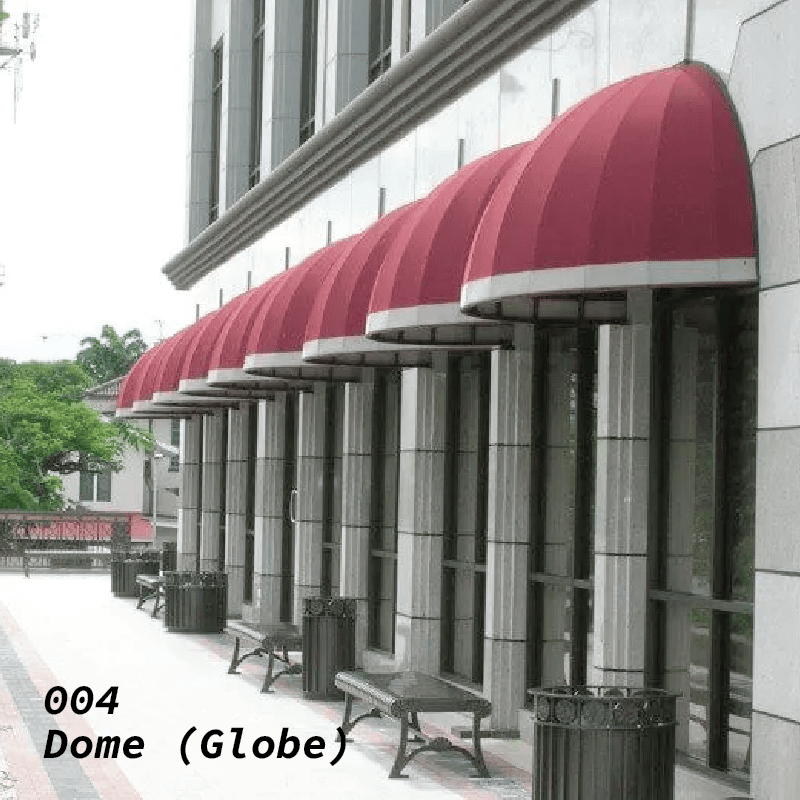 004 Dome (Globe) awning canopy — crafted in premium fabric by MG Sign, a leading signage company in New York and New Jersey
