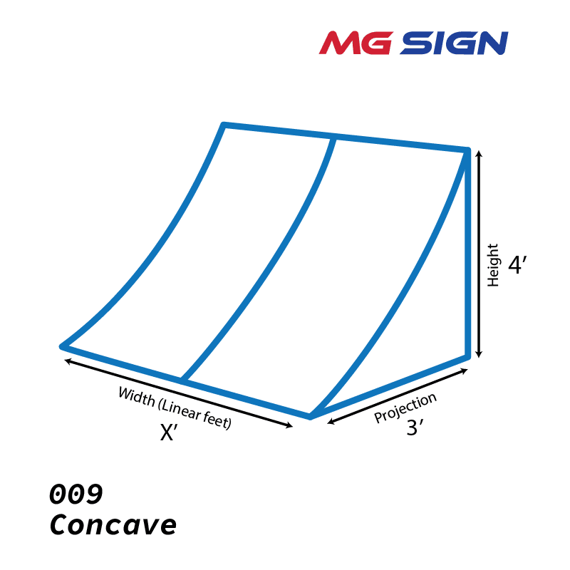 009 Concave Awning Canopy — crafted in premium fabric by MG Sign, a leading signage company serving New York and New Jersey.