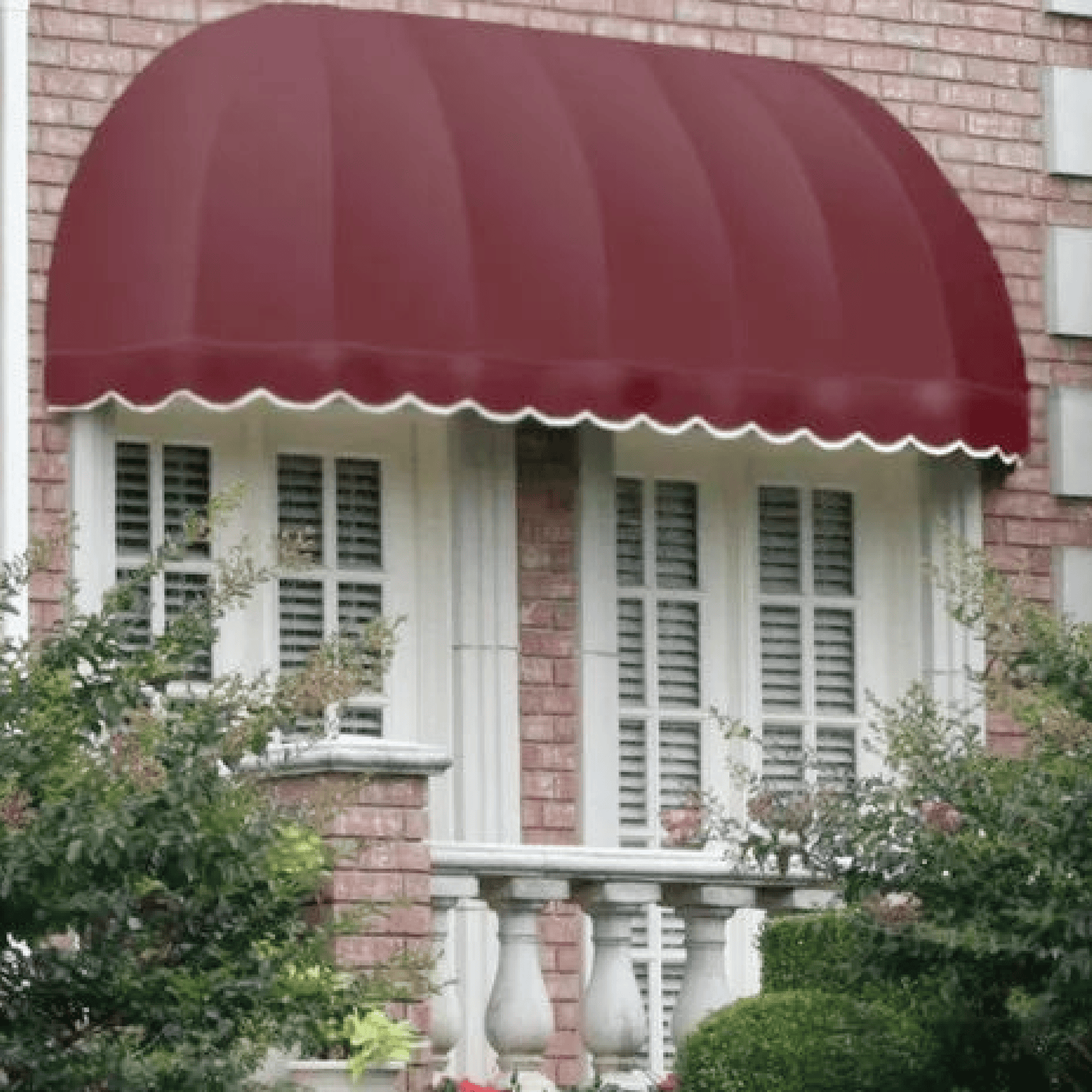 013 Quarter Round with Globe Ends awning canopy, crafted in premium fabric by MG Sign — a leading signage company in New York and New Jersey