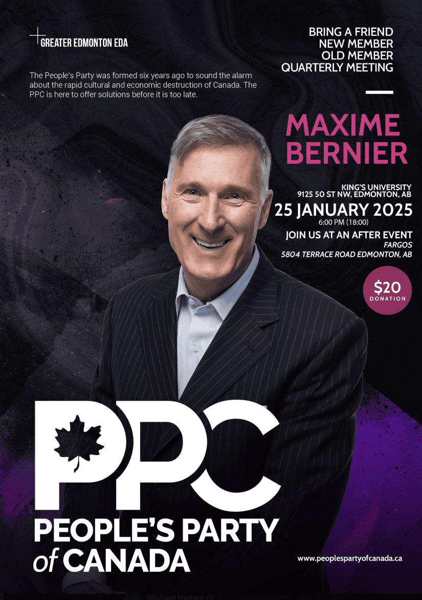 Meet Max and other PPC supporters at the Greater Edmonton EDA's Quarterly Meeting!