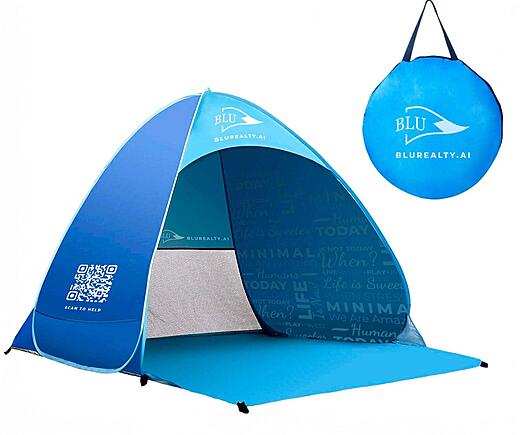 Ligth Blue Beach Plegable Tent