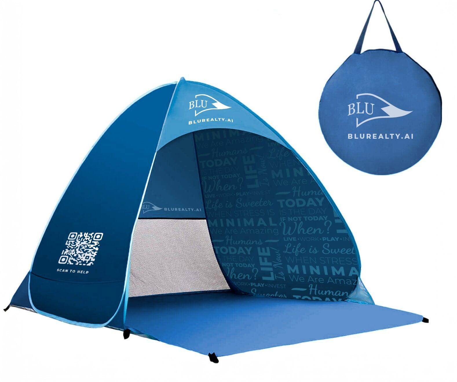 Dark Blue Beach Plegable Tent