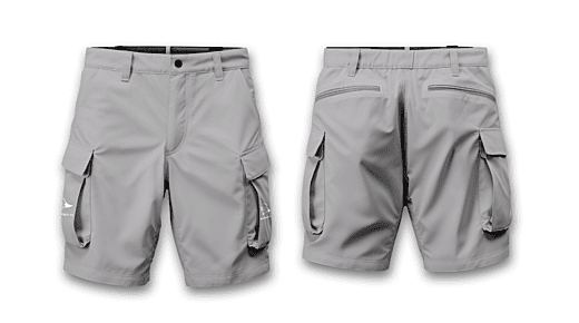 Grey Cargo Shorts