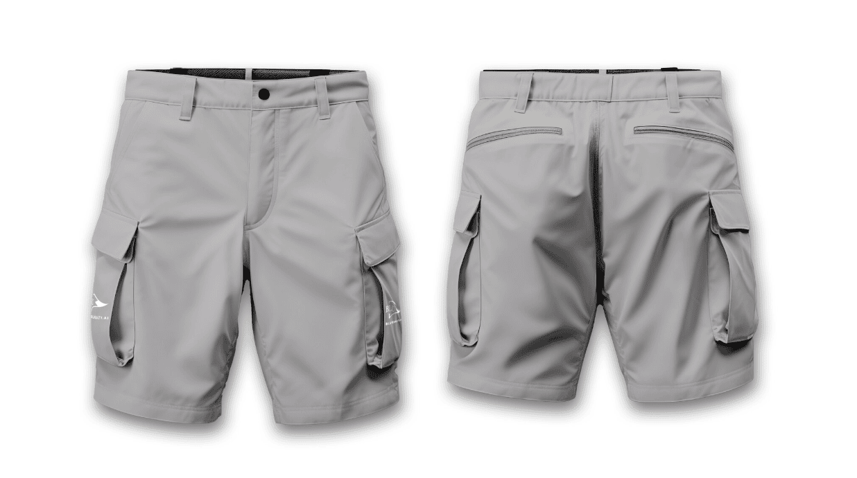 Grey Cargo Shorts