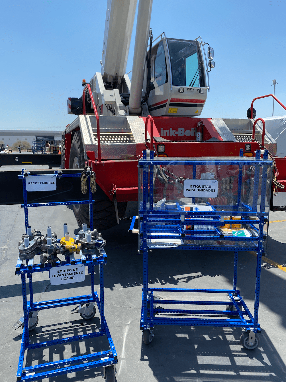 Lug lift cart and Label Cart