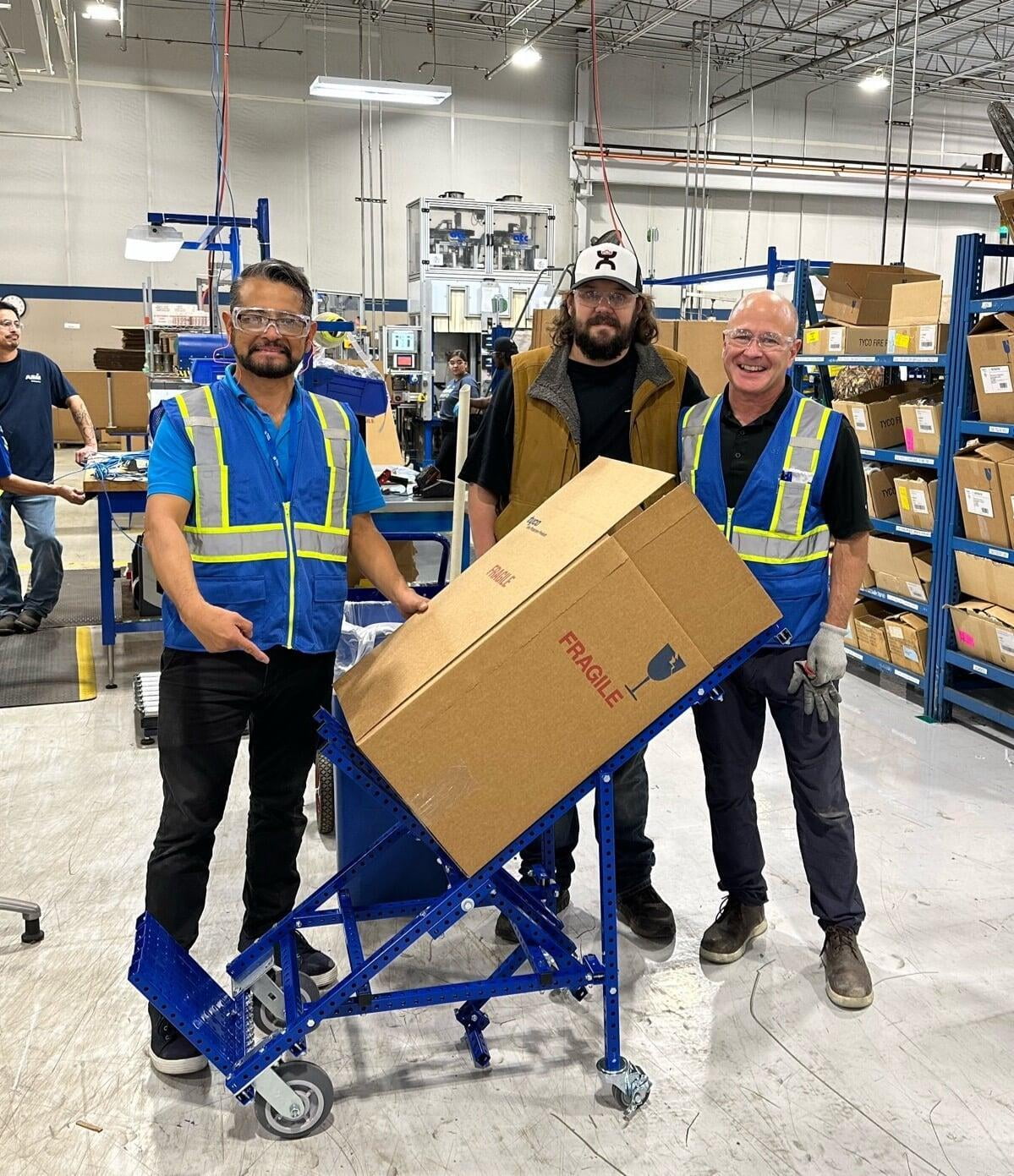 Ergonomic Box Holding Cart