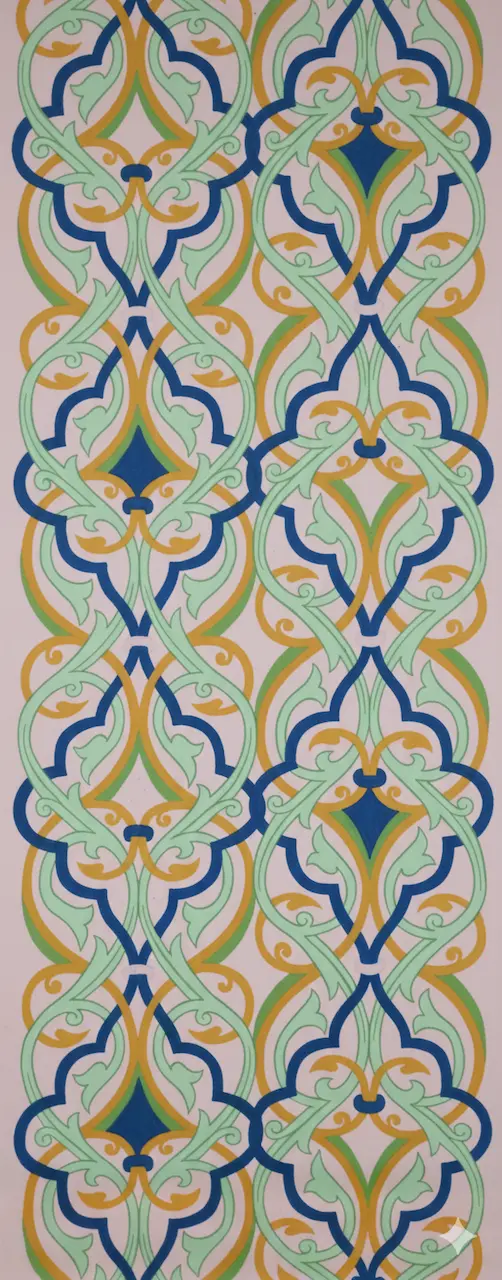 EH-FLO-0039-Beige & Tan & Cobalt Blue