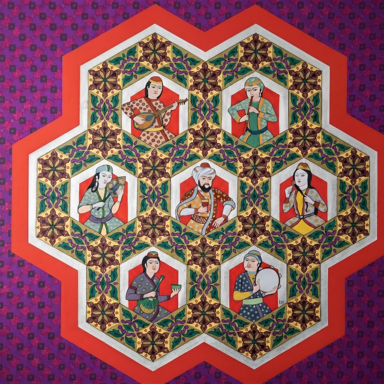 EH-GEO-0021-Red & Plum & Sage