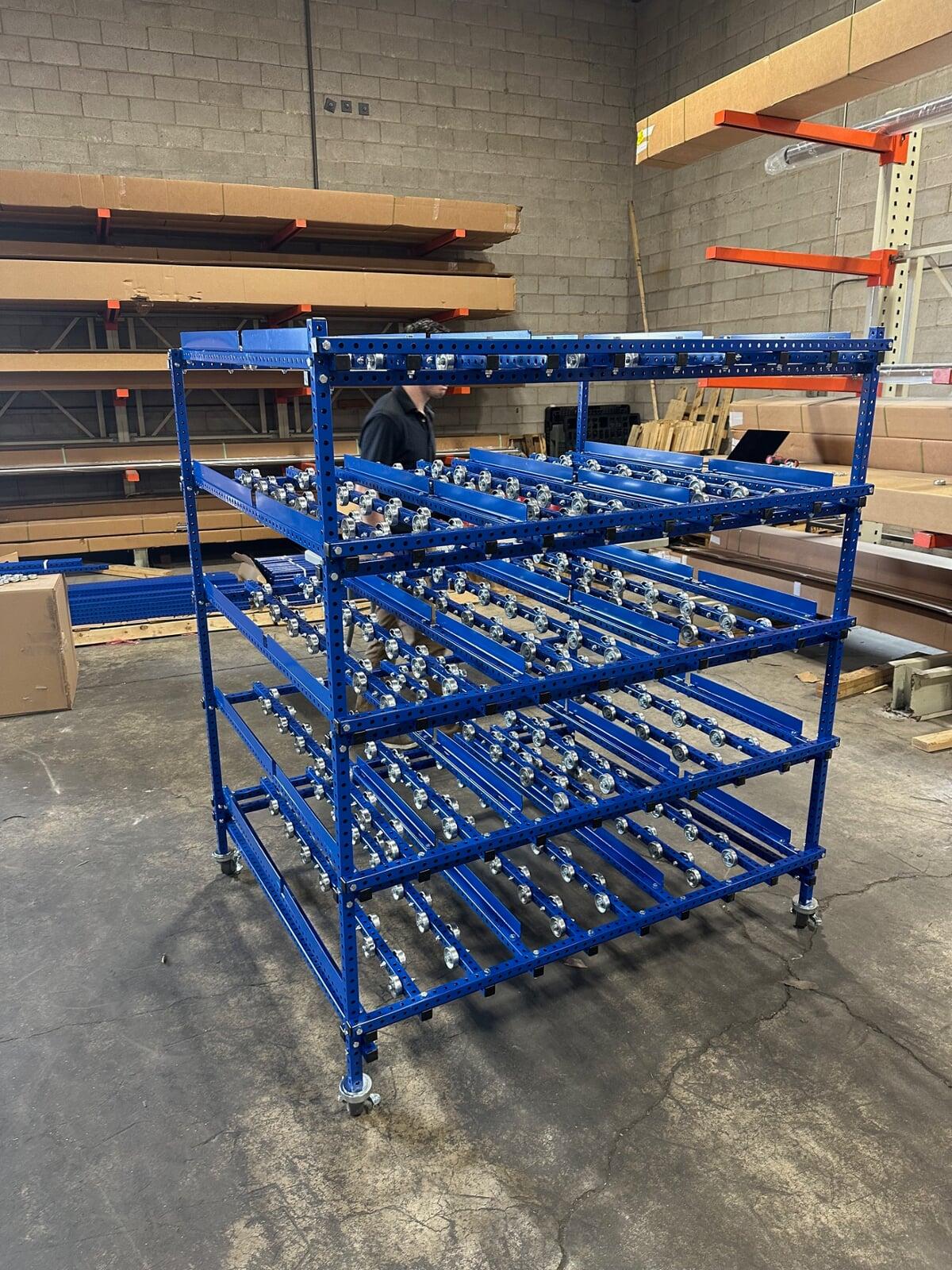 5 Level Flow Rack with Skate Wheels