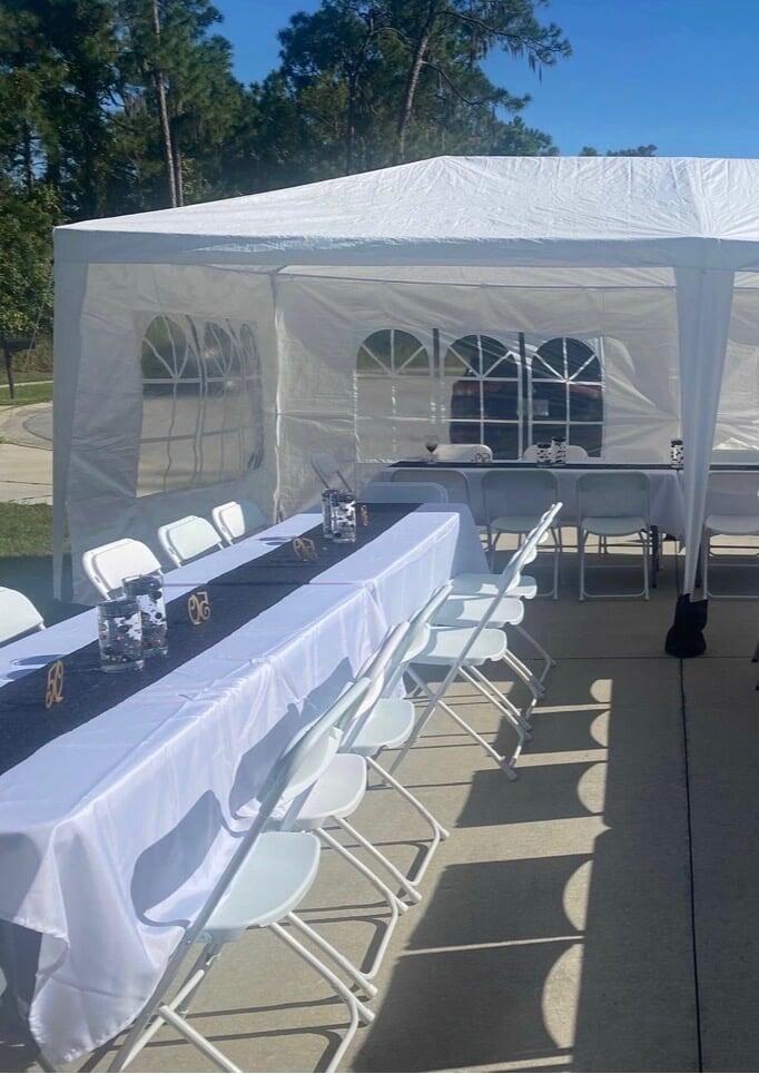 10x30 Tent Setup with Tables
