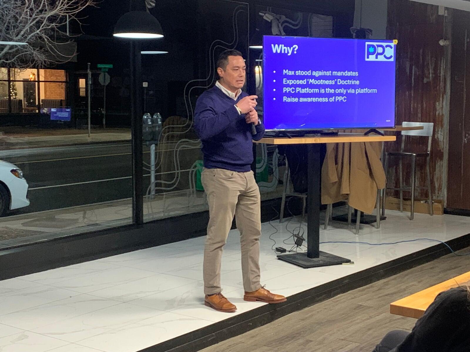 First townhall in Hamilton with Candidate Bing Wong