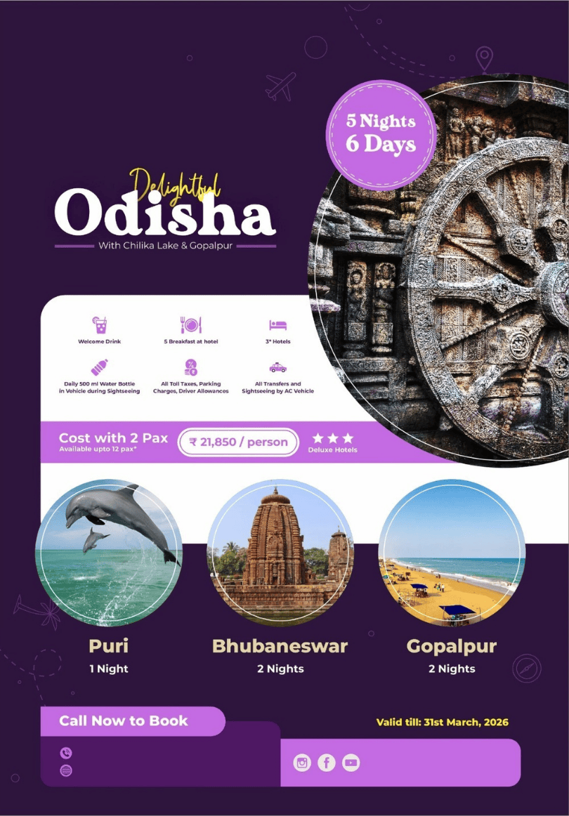 Delightful Odisha with Chilika Lake & Gopalpur