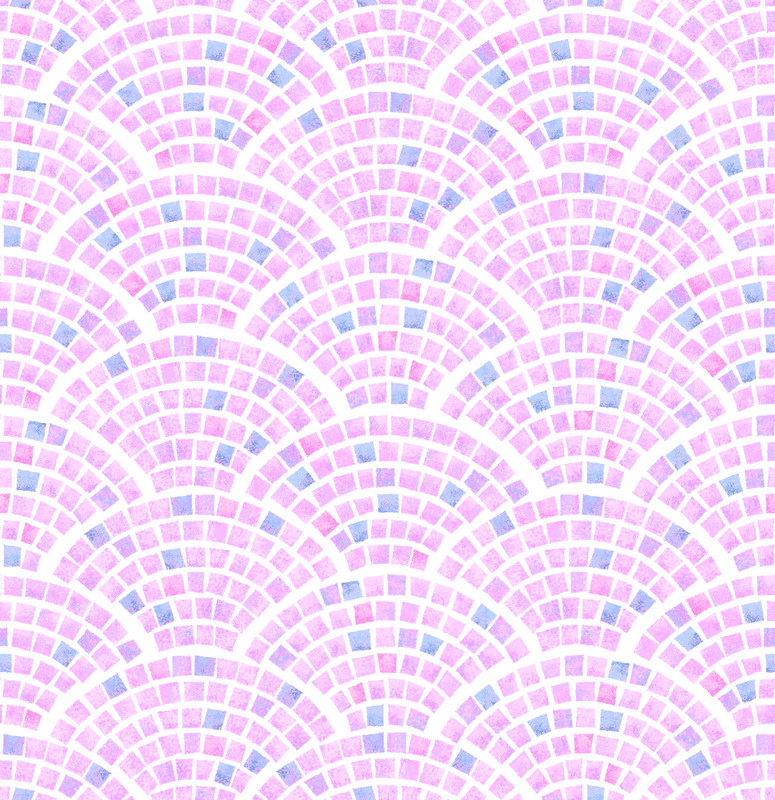 Pink Cobblestone Collection - Contoured Front