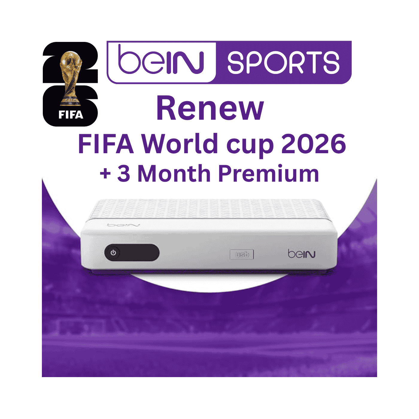 BAIN FIFA World Cup 2026 Package + Premium 3 Month