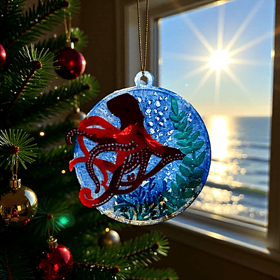 Ocean Series Resin Tree Ornament - Octopus