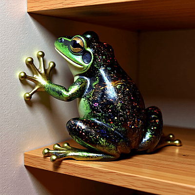Hidden Blossom Hops Resin Frog