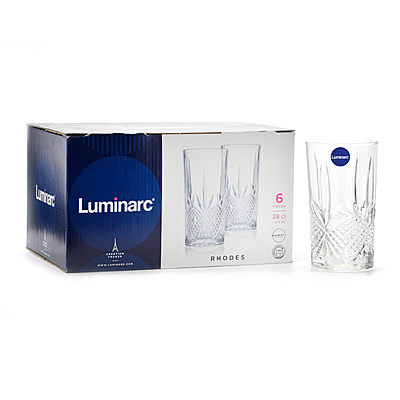 RHODES 28CL طقم كاسات عصير لومينارك 6 كاسات RHODES 28CL طقم كاسات عصير لومينارك 6 كاسات