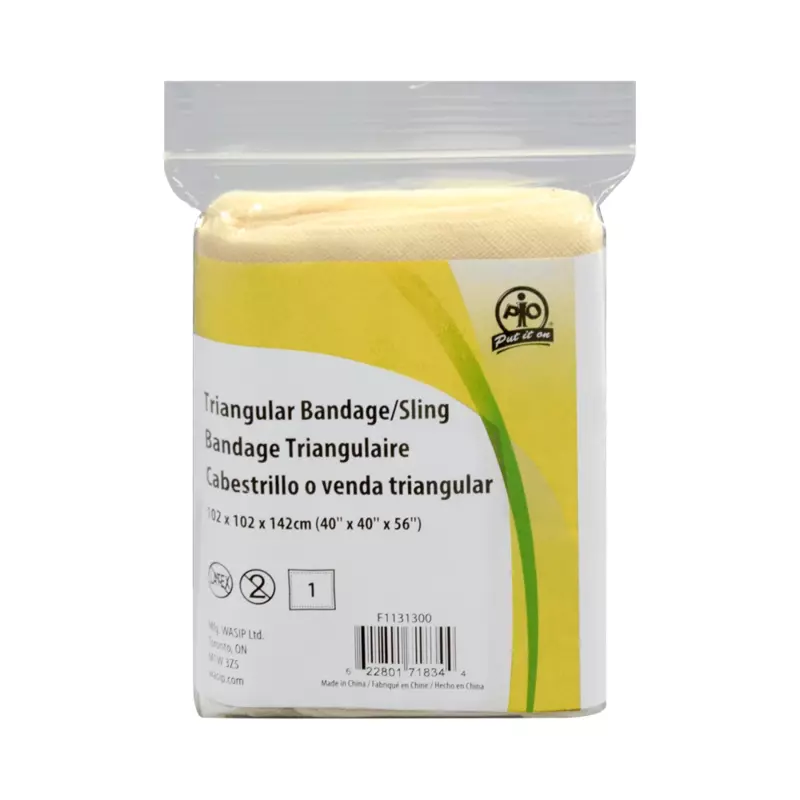 Écharpe triangulaire en coton avec 2 épingles de sécurité, 101,6 cm x 101,6 cm x 142,2 cm (40 po x 40 po x 56 po)