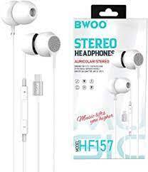 Écouteurs Stéréo Avec Fils Usb C Et Microphone Bwoo BO-HF157 Blancs