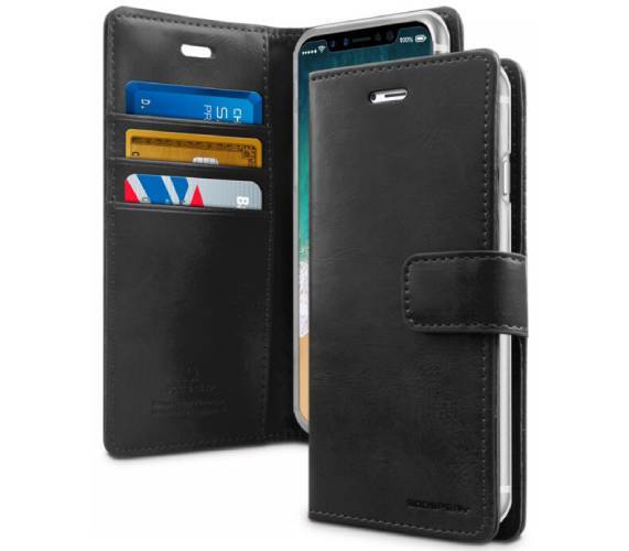 Étui Apple iPhone 11 Pro Max Portefeuille Noir - Goospery Blue Moon