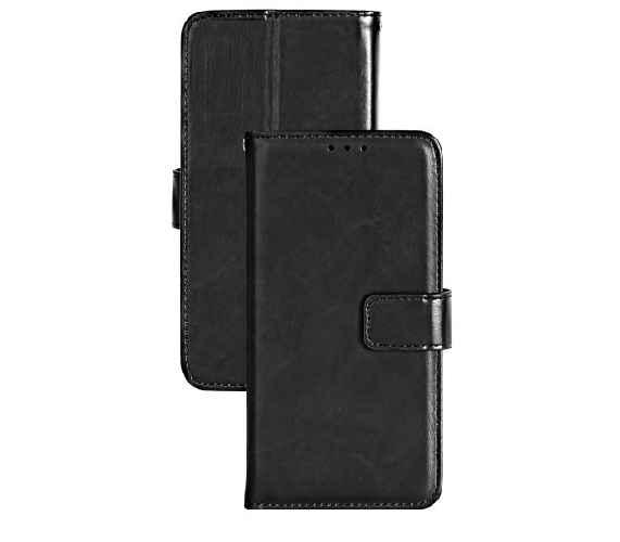 Étui Apple iPhone 13 Pro Portefeuille  Noir en Cuir PU